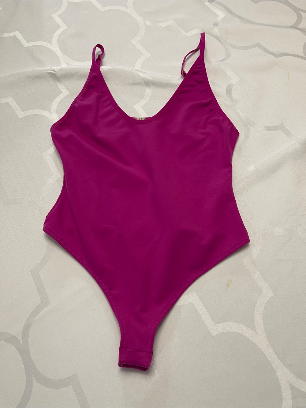 Free People Fuchsia Magenta Spaghetti-Strap Bodysuit